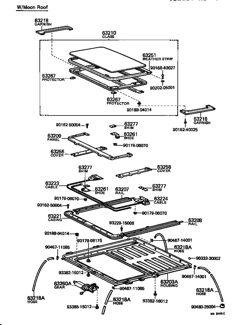 63111-30140 PANEL, ROOF product image