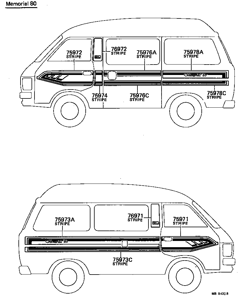 75984-95702 STRIPE, SIDE, LH NO.2(FOR LOWER) product image