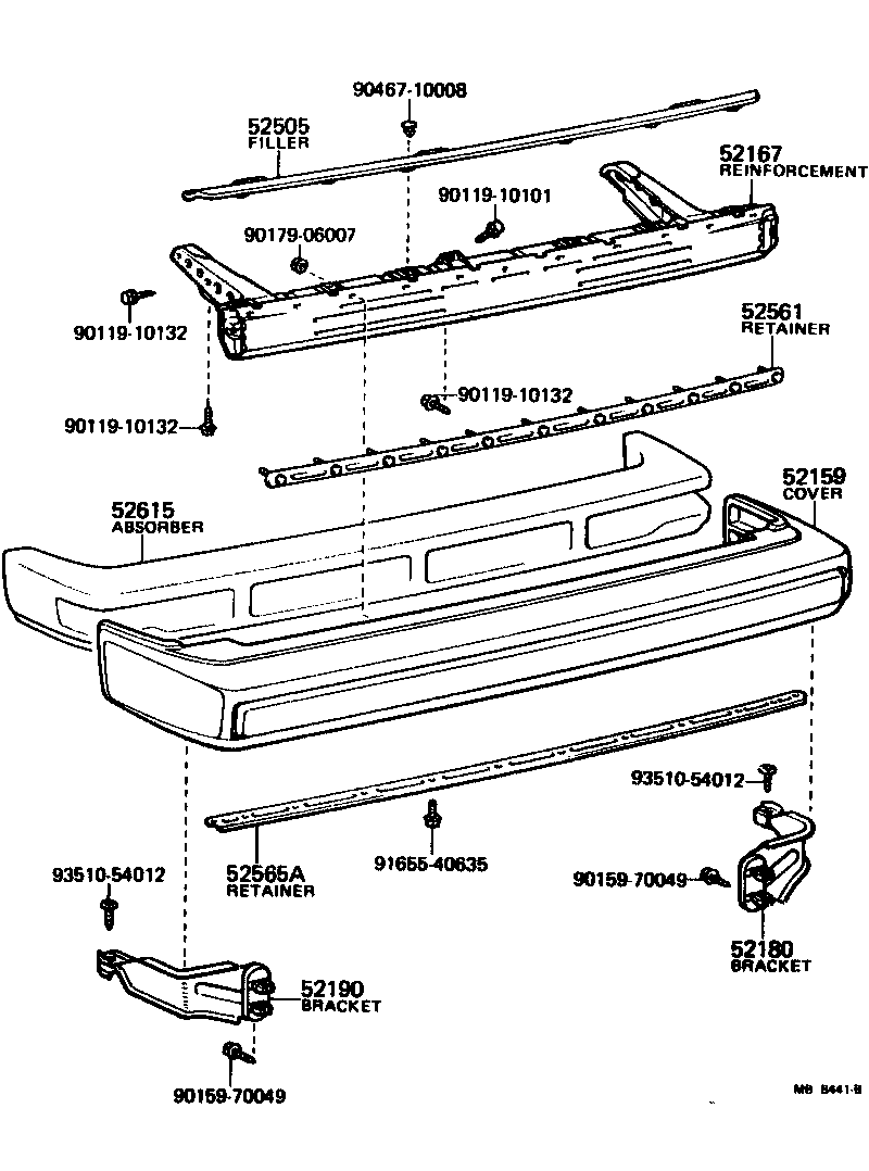 52023-20030 REINFORCEMENT, REAR BUMPER product image