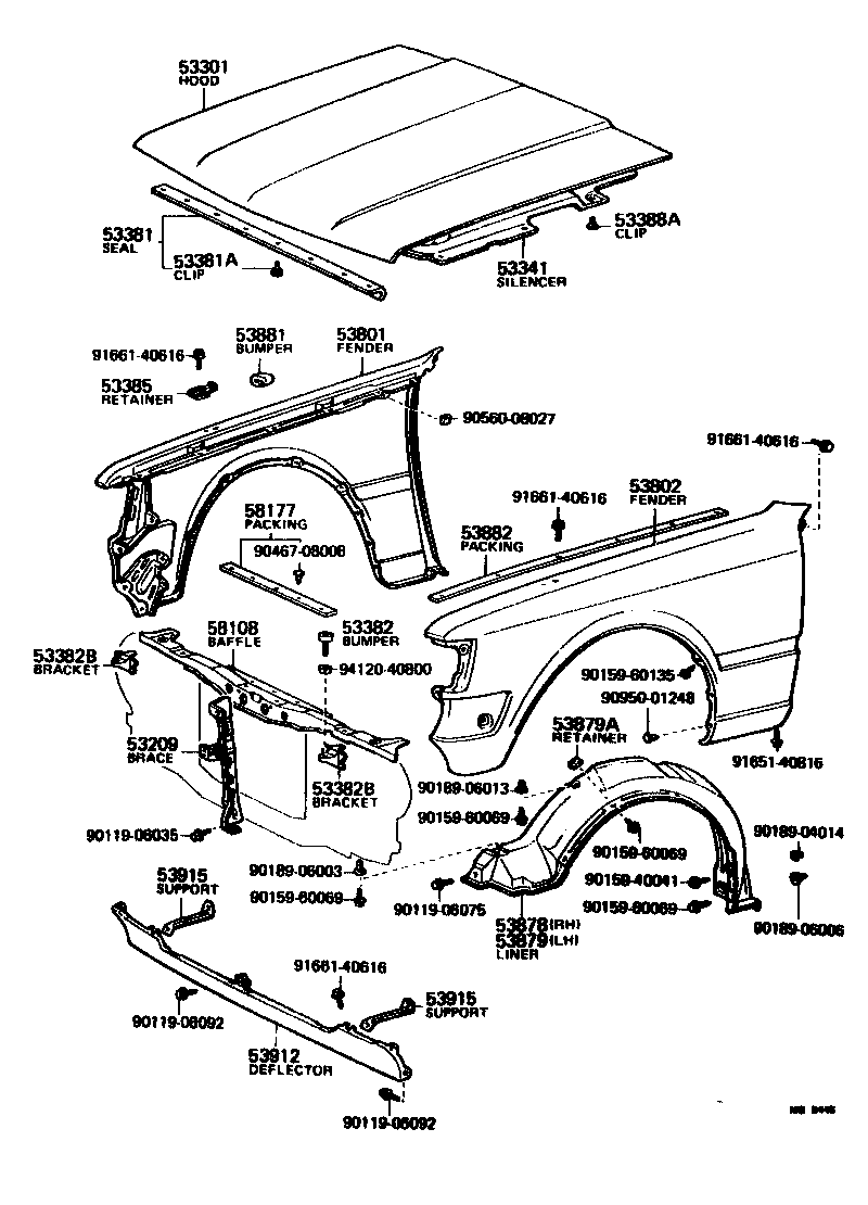 53301-20111 HOOD SUB-ASSY product image