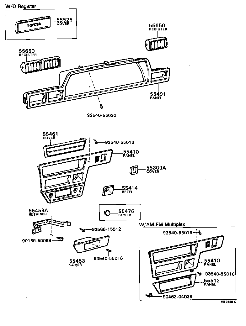 55307-20030 BRACE, INSTRUMENT PANEL, NO.2 product image