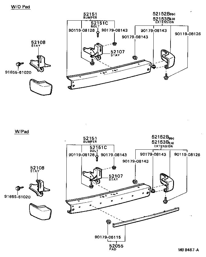 52019-19015 BUMPER ASSY, REAR product image