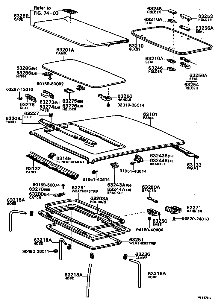 63201-12031 PANEL SUB-ASSY, SLIDING ROOF OR REMOVABLE ROOF product image