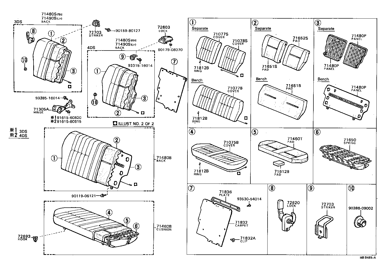 71017-16010 PANEL SUB-ASSY, REAR SEAT BACK product image