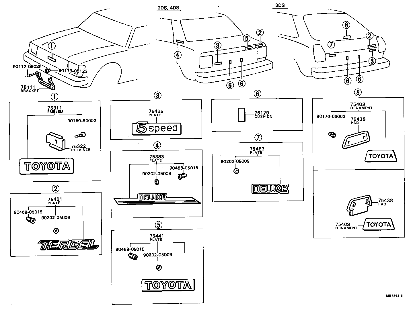 75111-16010 BRACKET, FRONT LICENSE PLATE product image