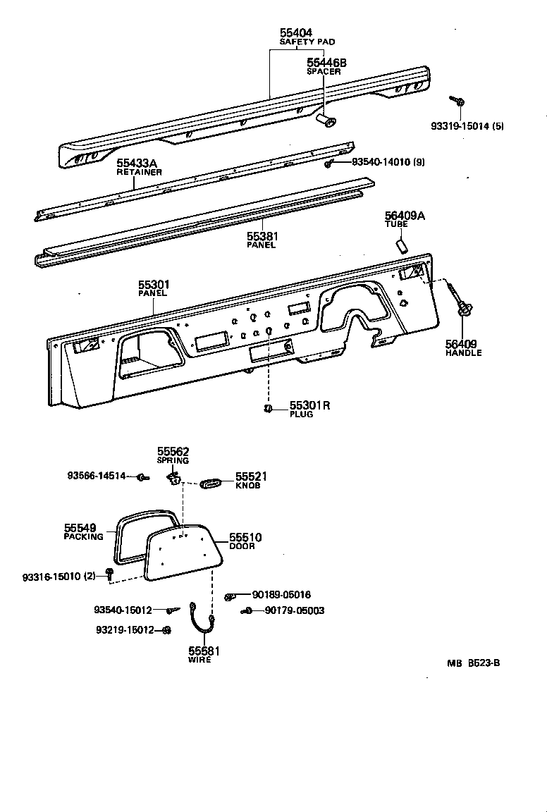 55301-90874 PANEL SUB-ASSY, INSTRUMENT product image