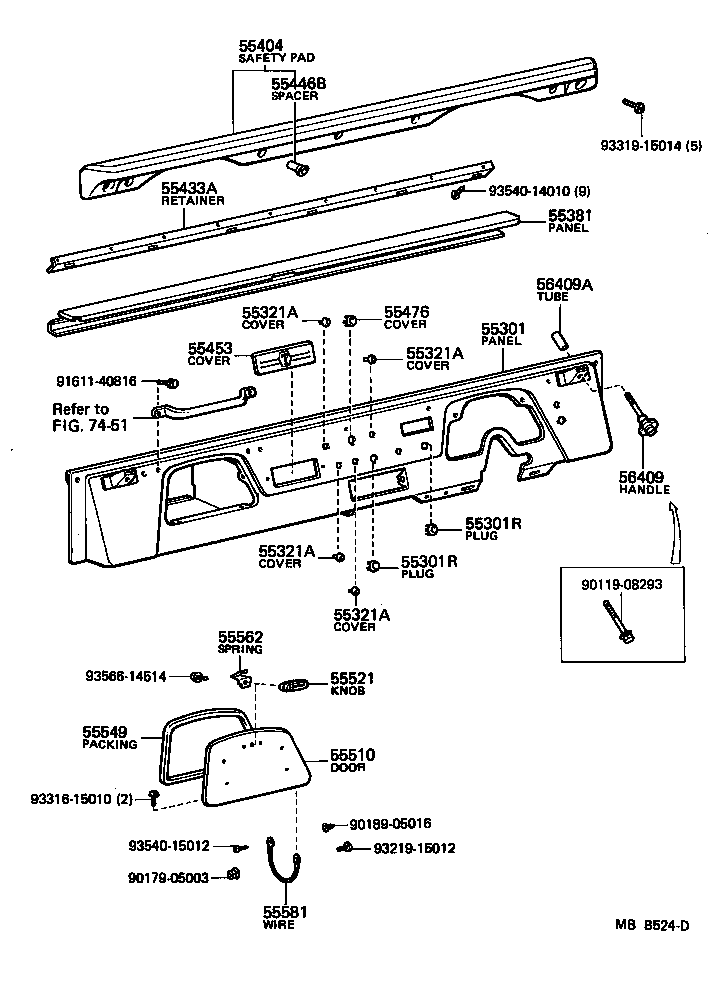 55031-90809 PANEL SUB-ASSY, INSTRUMENT product image