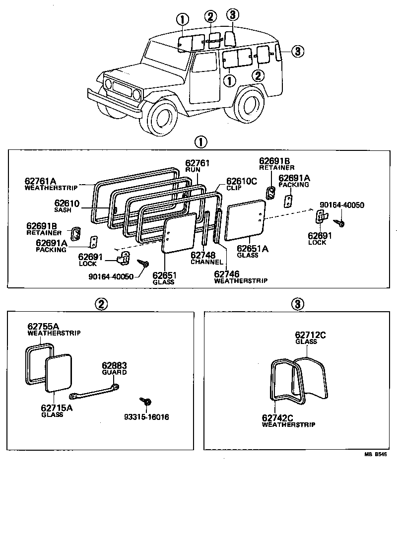 62897-90800 GUARD ASSY, SIDE WINDOW product image