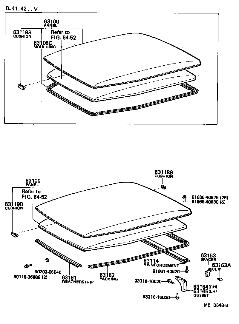 63100-90800 PANEL ASSY, ROOF product image