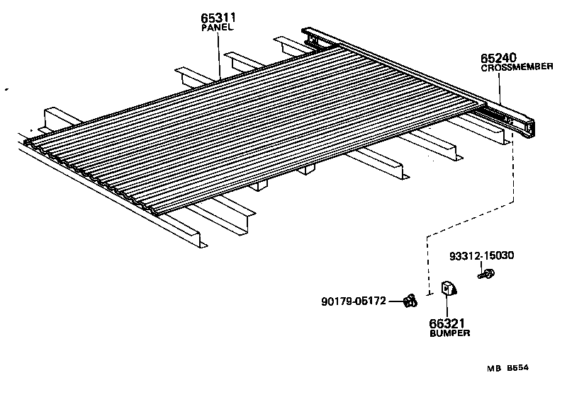 65204-95019 CROSSMEMBER, REAR BODY FLOOR, TAIL product image