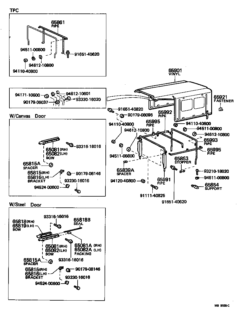 65607-90302 CLAMP, CURTAIN RAIL, NO.1 product image