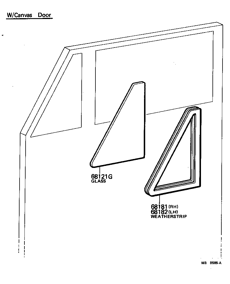 67401-90301 BAR ASSY, FRONT DOOR WINDOW DIVISION, RH product image