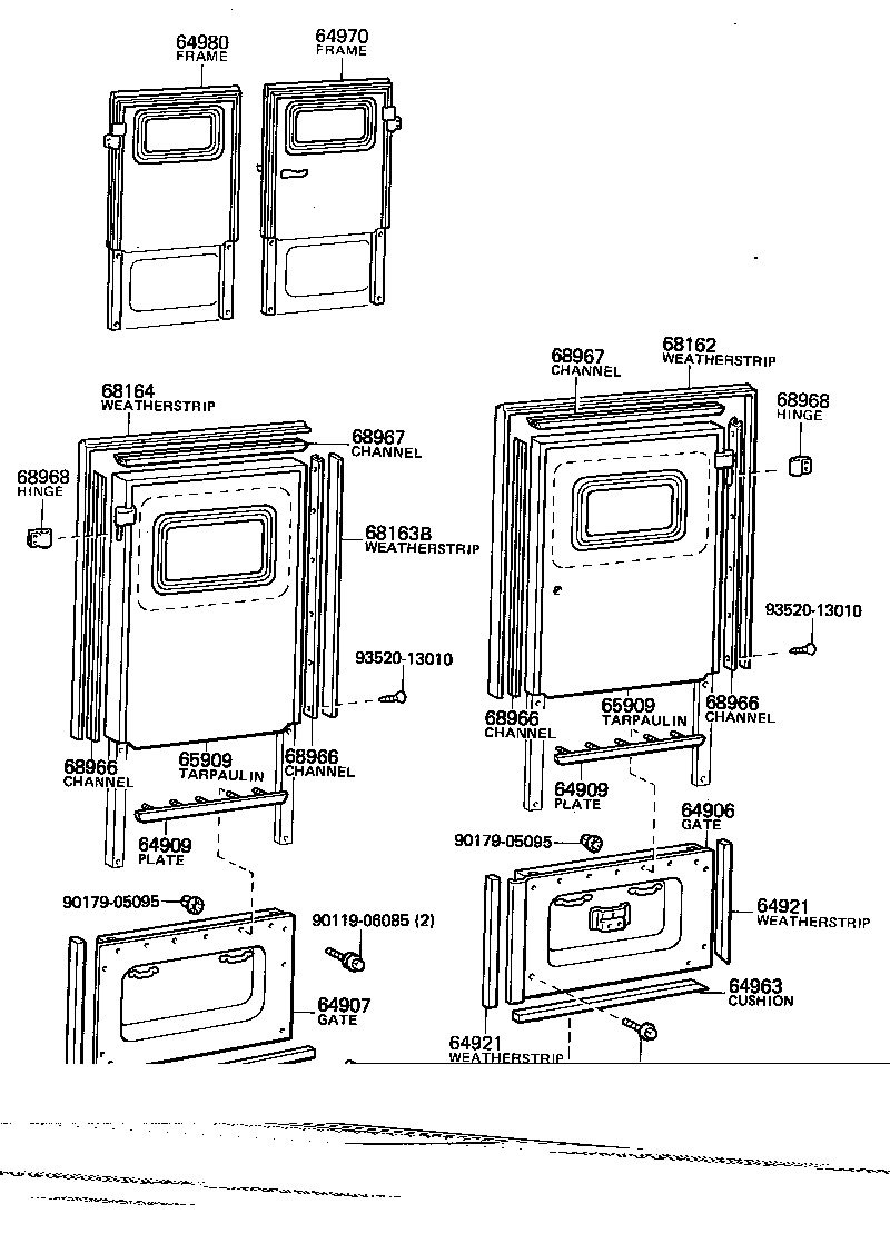 64790-90802 BOARD, BACK DOOR TRIM product image