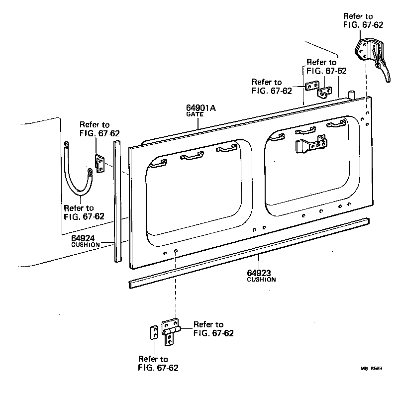 64790-90802 BOARD, BACK DOOR TRIM product image