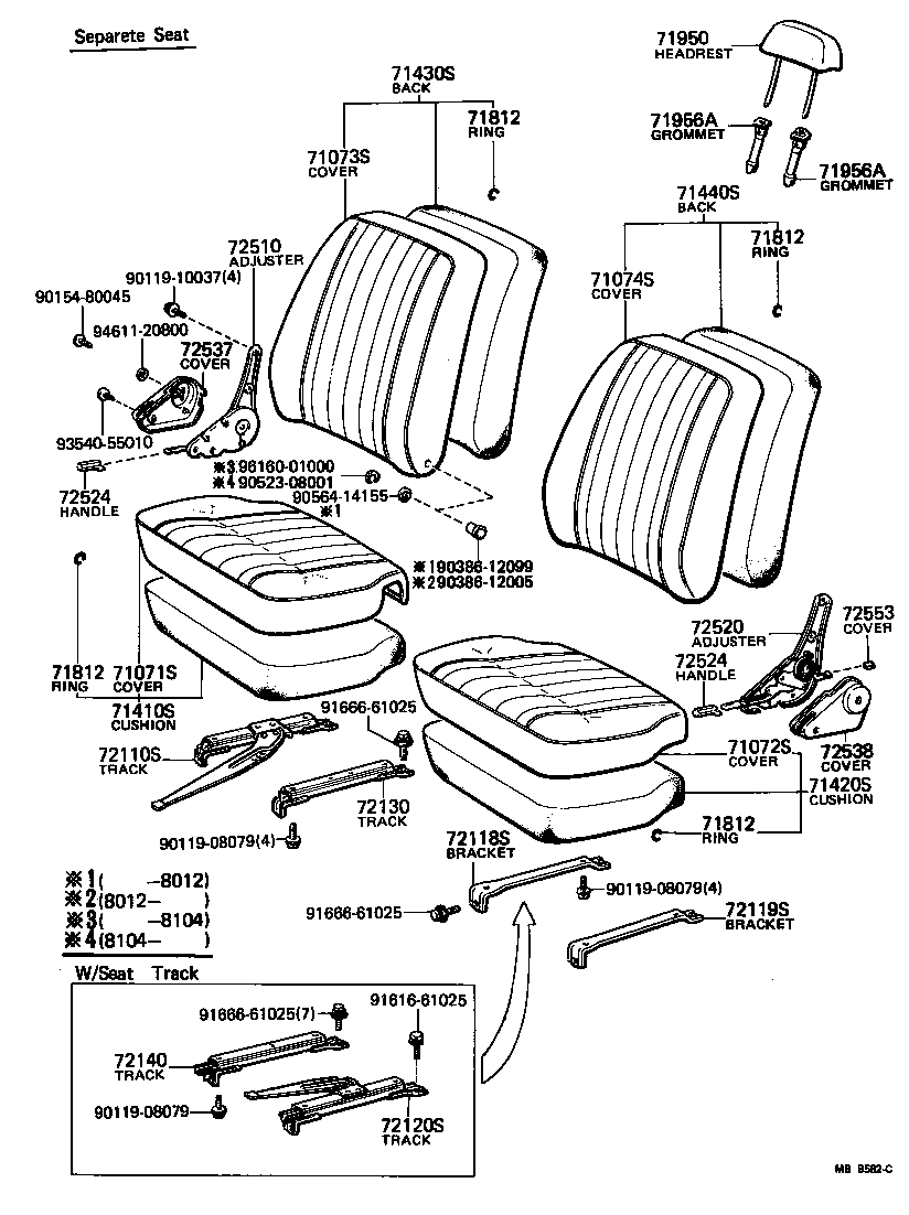 71075-90808 COVER ASSY, NO.1 SEAT CUSHION product image
