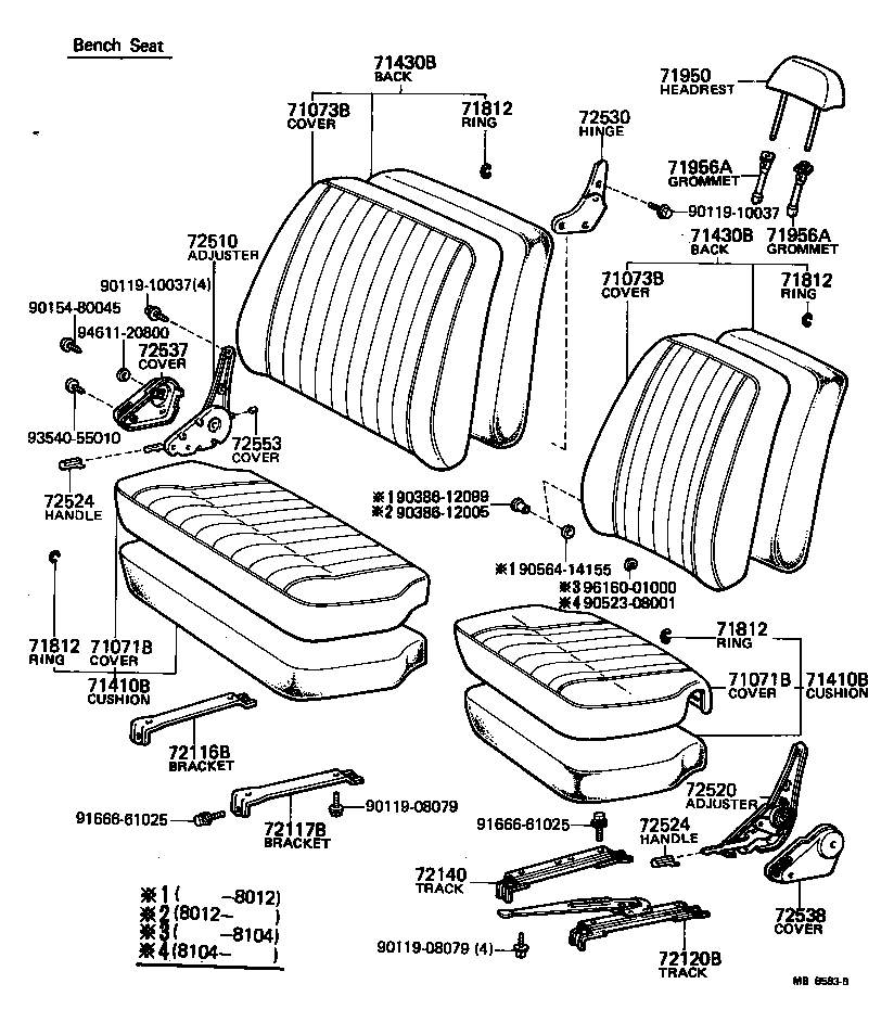 71075-90808 COVER ASSY, NO.1 SEAT CUSHION product image
