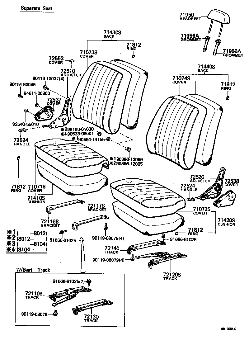 71075-90808 COVER ASSY, NO.1 SEAT CUSHION product image