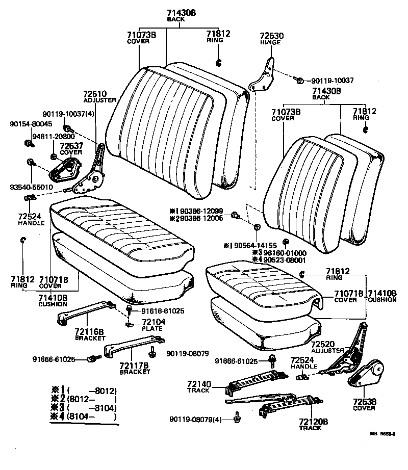71075-90808 COVER ASSY, NO.1 SEAT CUSHION product image