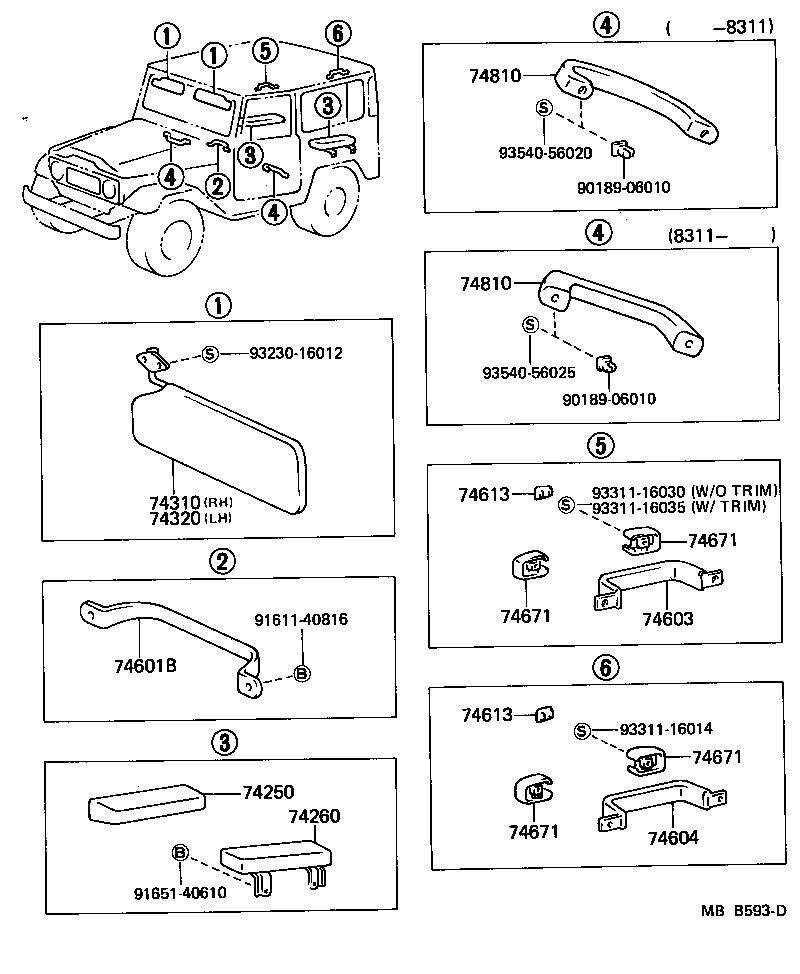 55351-60010 GRIP, INSTRUMENT PANEL SAFETY BAND product image