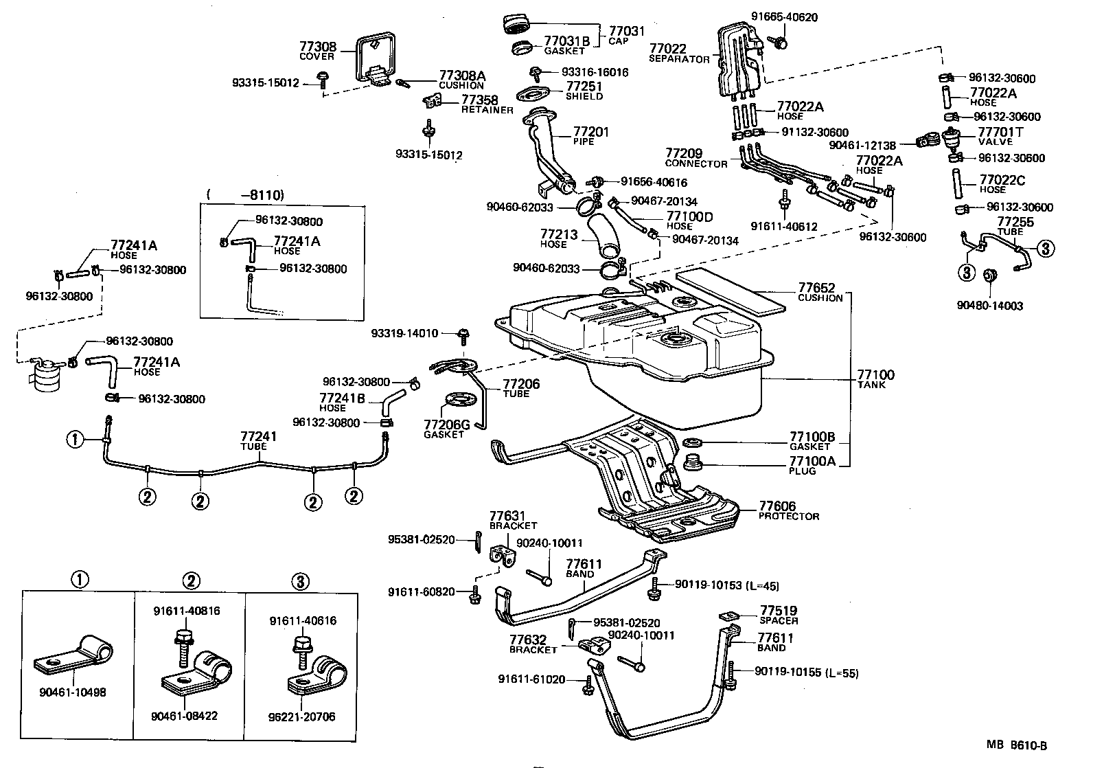77205-60100 TUBE SUB-ASSY, FUEL MAIN product image
