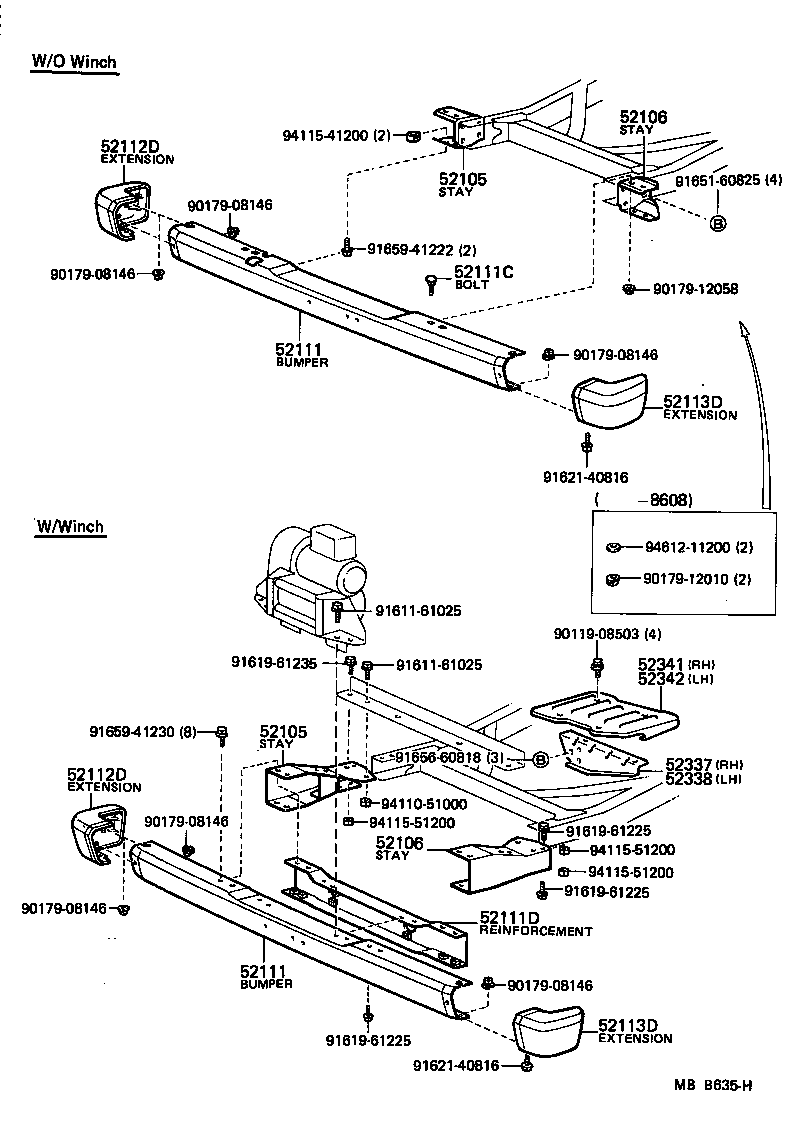 Toyota 52103-60010 EXTENSION, FRONT BUMPER, LH