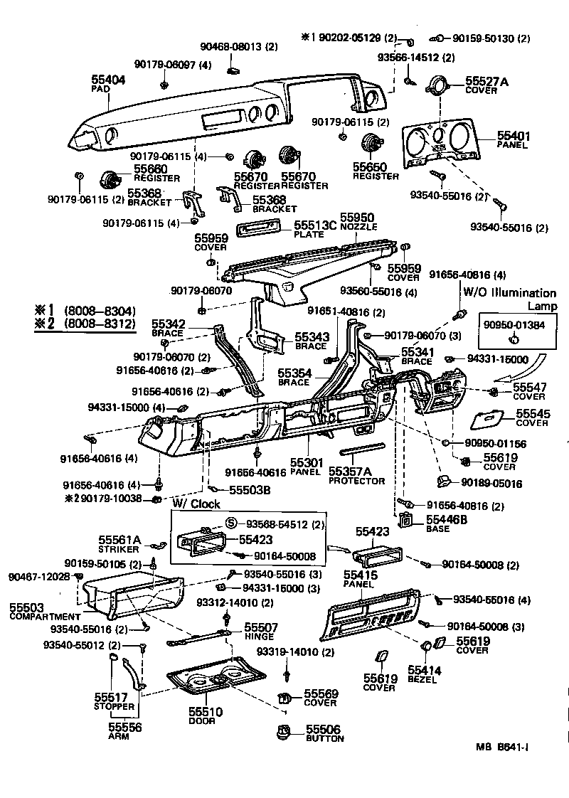 55301-90A31 PANEL SUB-ASSY, INSTRUMENT product image