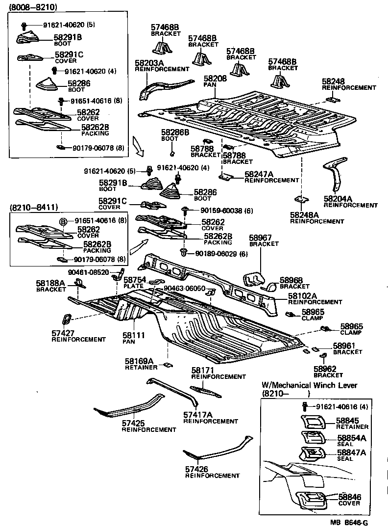 58211-90A13 PAN, CENTER FLOOR product image