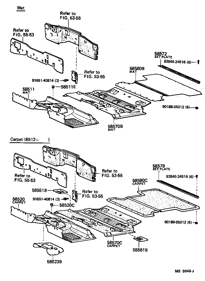 58540-90A97-06 MAT ASSY, REAR FLOOR product image