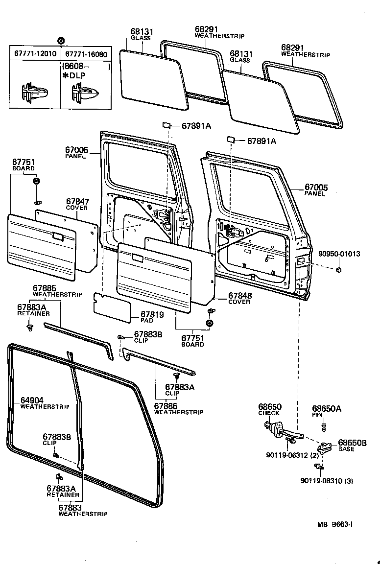 67006-90A00 PANEL SUB-ASSY, BACK DOOR product image