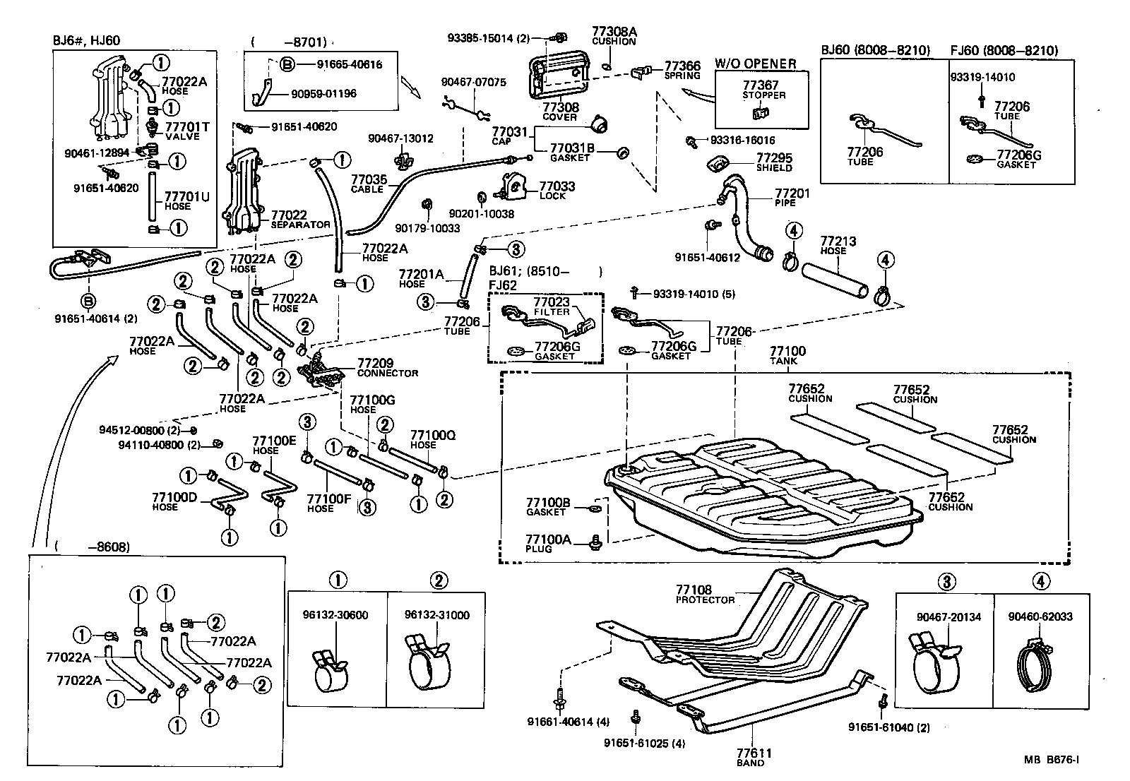 77142-60020 BRACKET, FUEL TANK MOUNTING, REAR product image