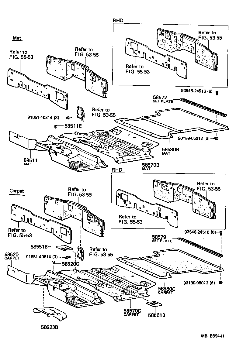 58540-90A02 MAT ASSY, REAR FLOOR product image
