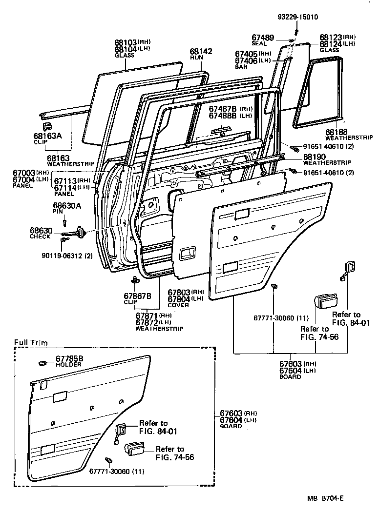 67003-90A09 PANEL SUB-ASSY, REAR DOOR, RH product image