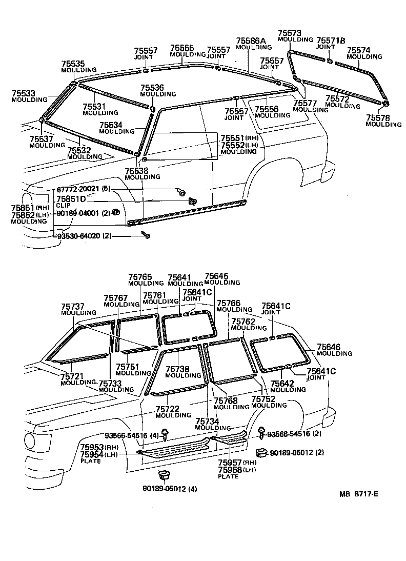 Toyota 75710-90A02 MOULDING, FRONT DOOR BELT, RH