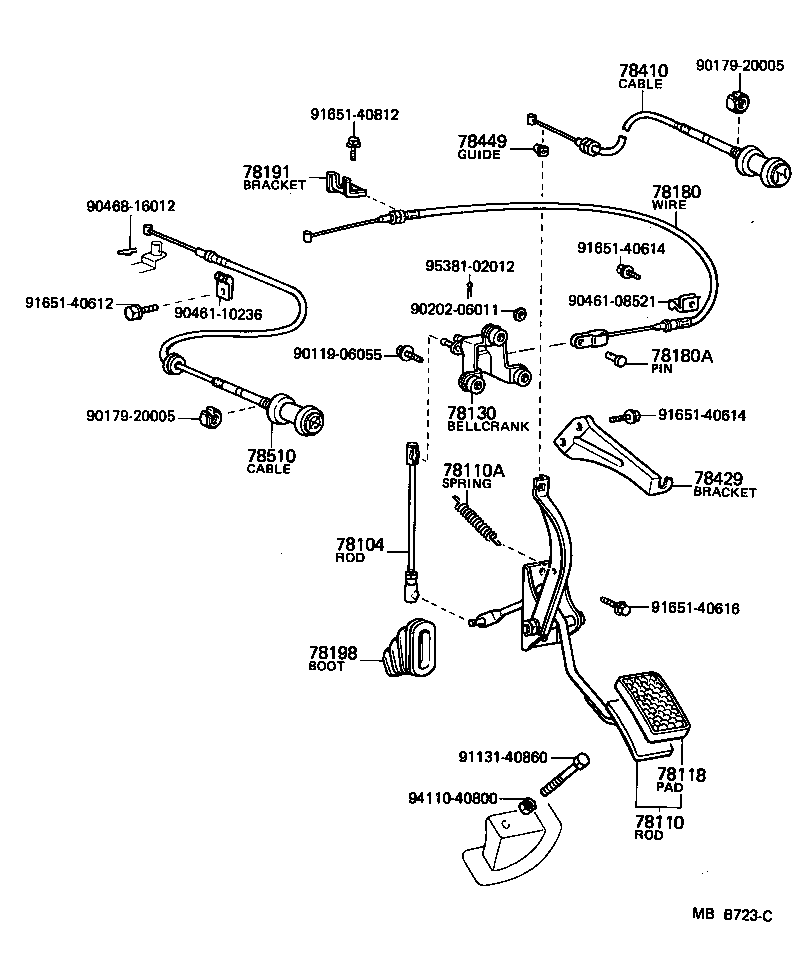 90508-26046 SPRING (FOR ACCELERATOR PEDAL ROD) product image