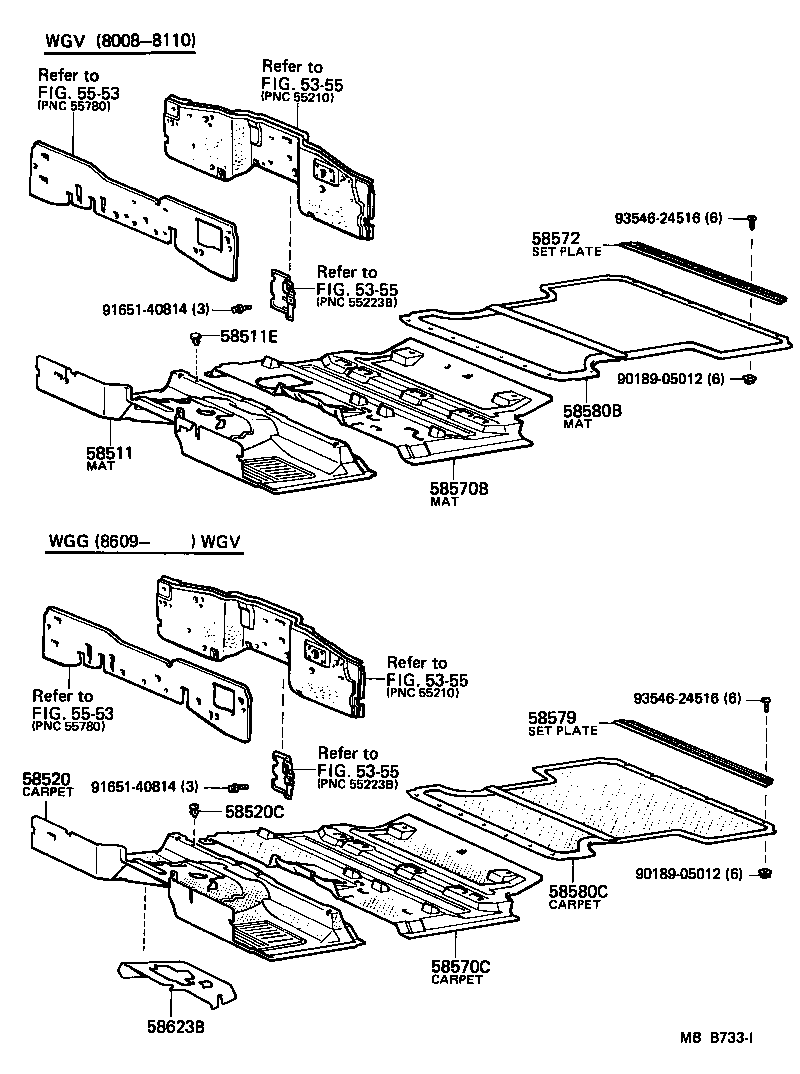 Toyota 58540-90A01 MAT ASSY, REAR FLOOR