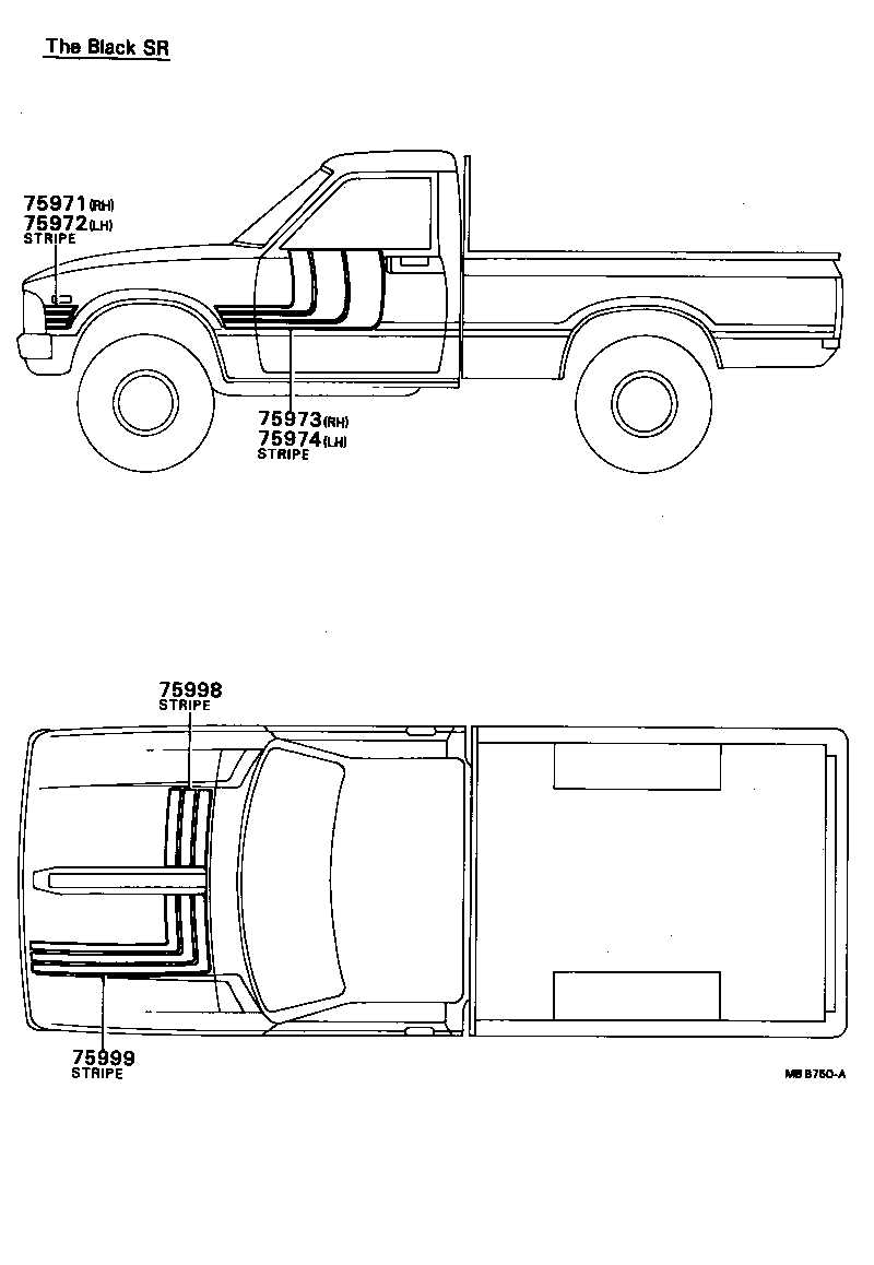 75986-95113 STRIPE, SIDE, LH UPR product image