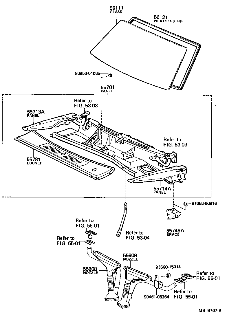 Toyota 55457-10030 SPACER, INSTRUMENT PANEL SAFETY PAD