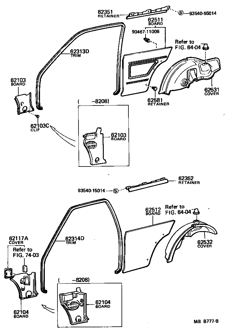 Toyota 62313-10030-26 TRIM, FRONT DOOR OPENING, RH