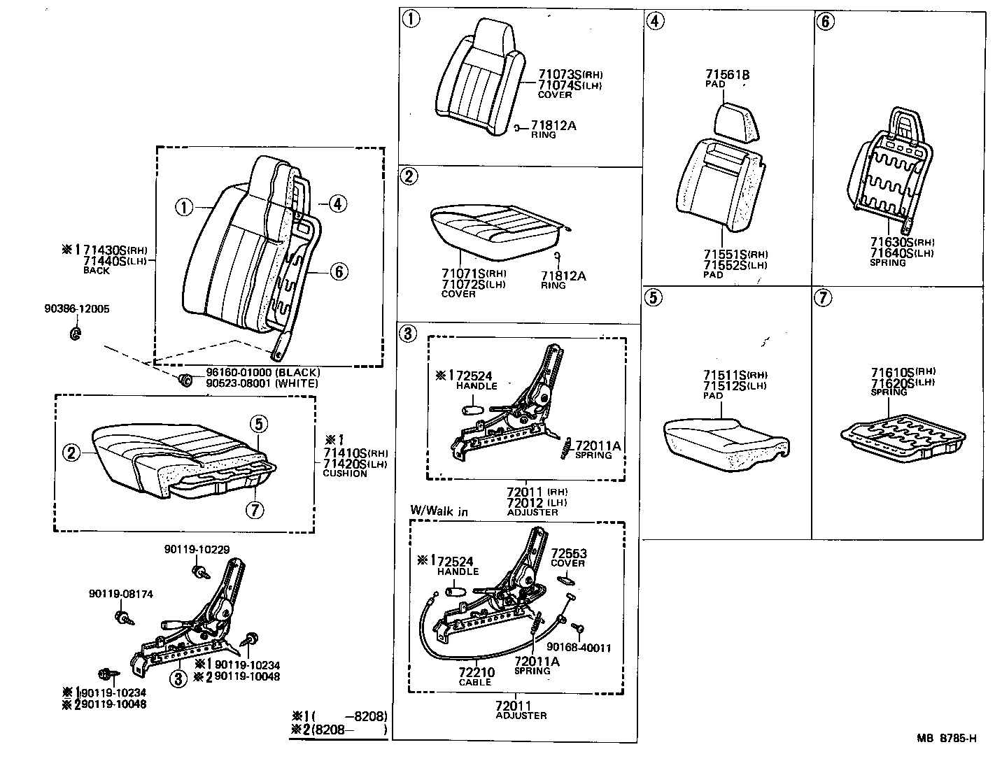 Toyota 71610-12130 SPRING ASSY, FRONT SEAT CUSHION, RH(FOR SEPARATE TYPE)