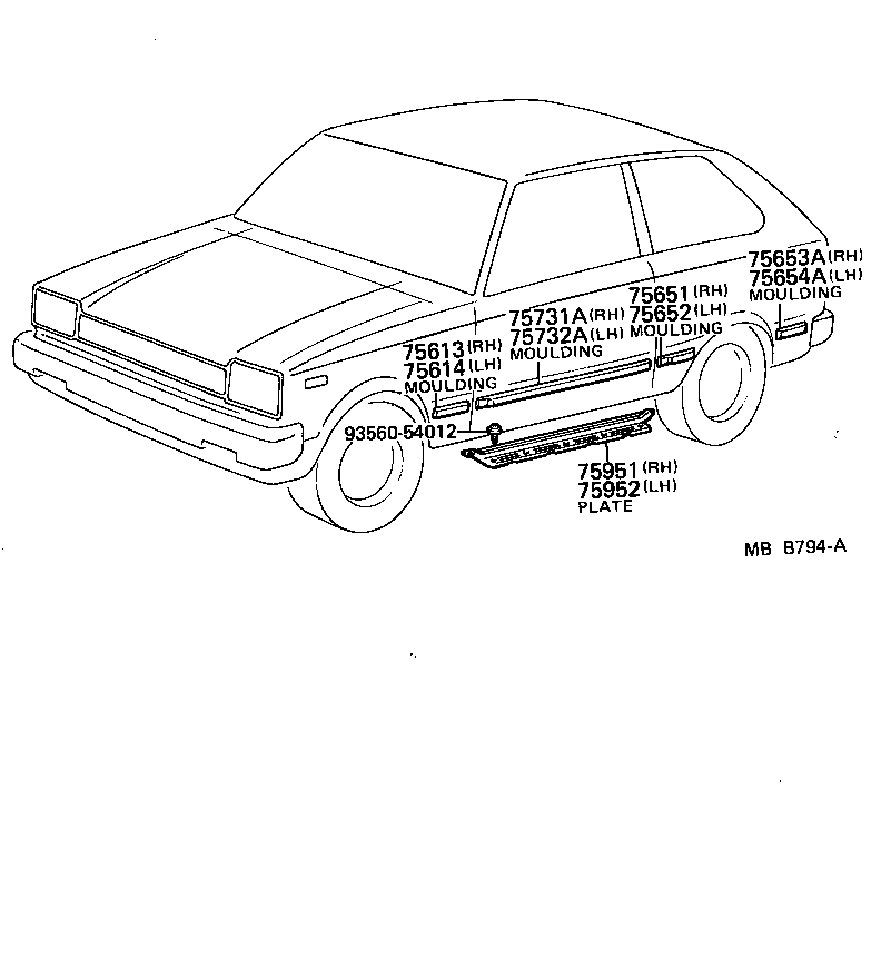Toyota 67914-10010-03 PLATE, FRONT DOOR SCUFF, OUTSIDE LH