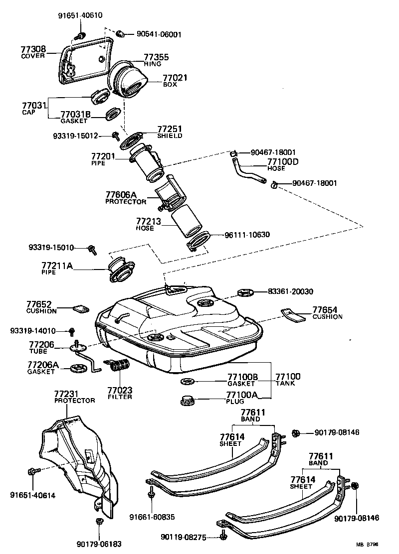 77205-10080 TUBE, FUEL MAIN, NO.1 product image