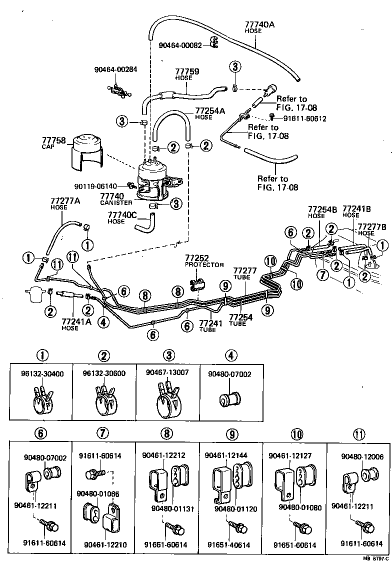 Toyota 77251-10070 TUBE, FUEL MAIN, NO.1