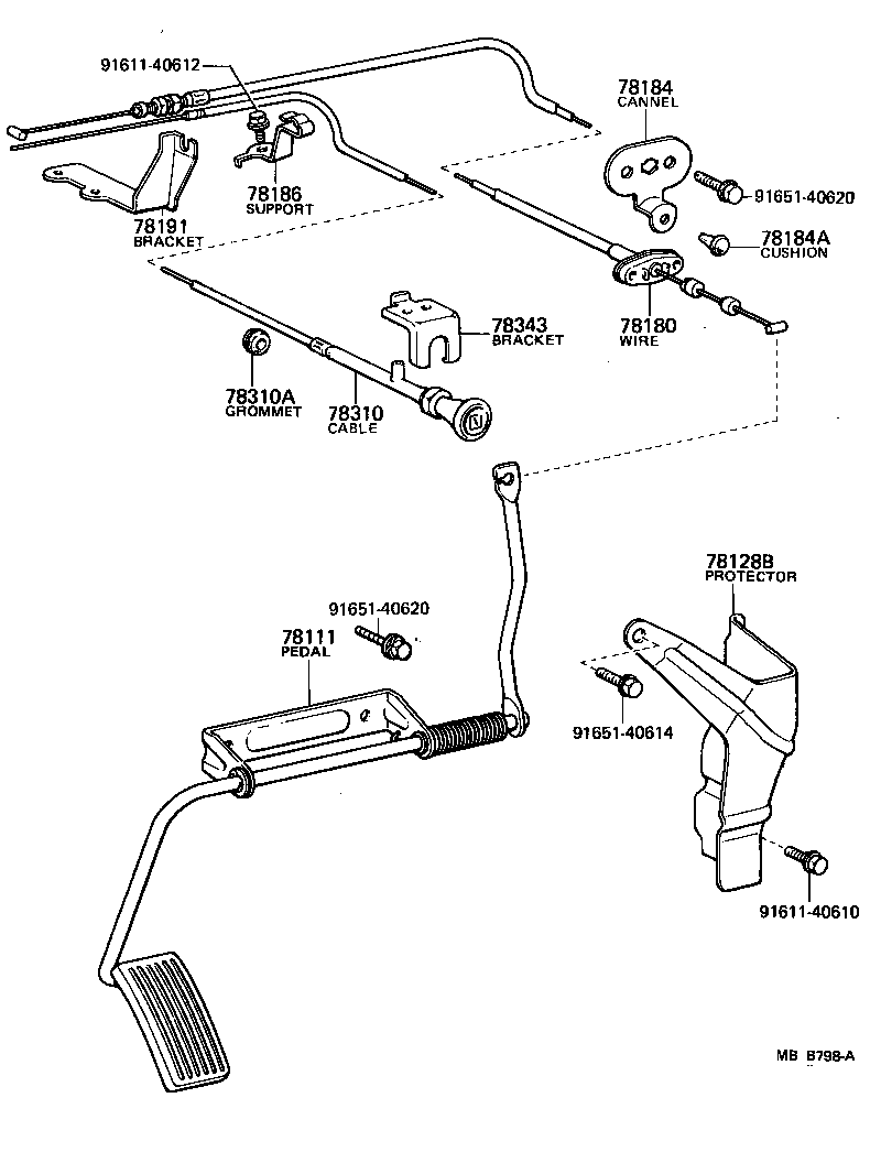 Toyota 78100-10150 LINK ASSY, ACCELERATOR
