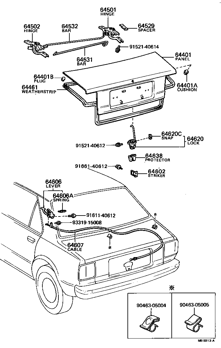 64610-16010 LOCK ASSY, LUGGAGE COMPARTMENT DOOR product image