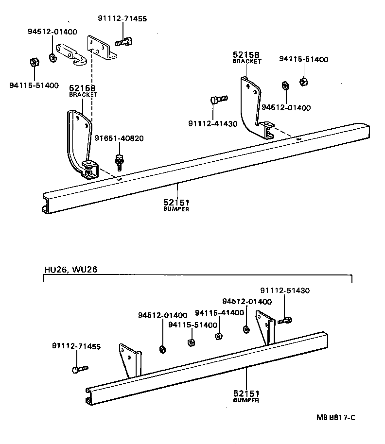 52136-92605 WEIGHT, FRAME, REAR product image
