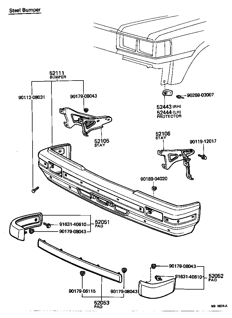 52021-30060 REINFORCEMENT SUB-ASSY, FRONT BUMPER product image