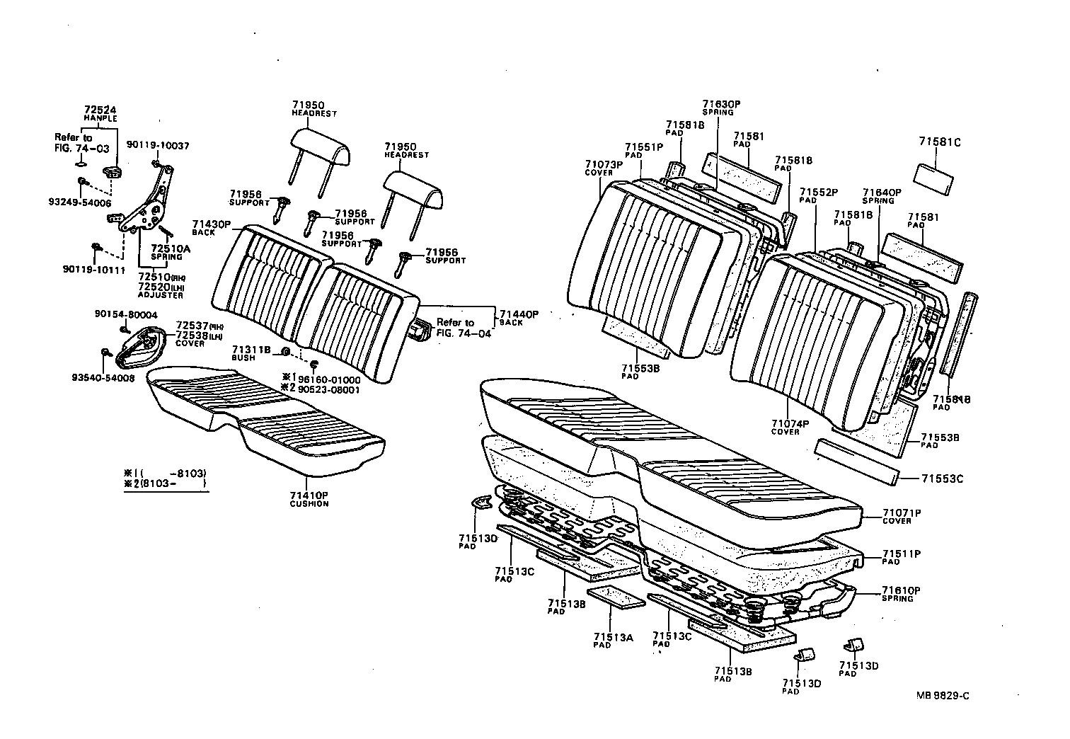 71620-20110 SPRING ASSY, FRONT SEAT CUSHION, LH(FOR SEPARATE TYPE) product image