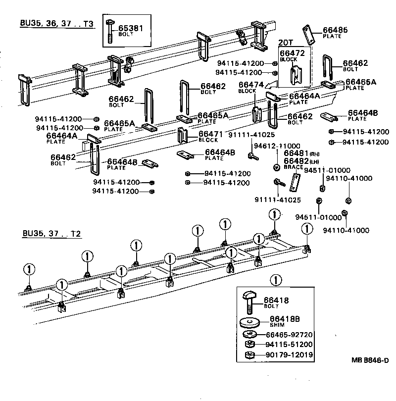 66483-92702 BRACE, SILL TO FRAME, RH product image