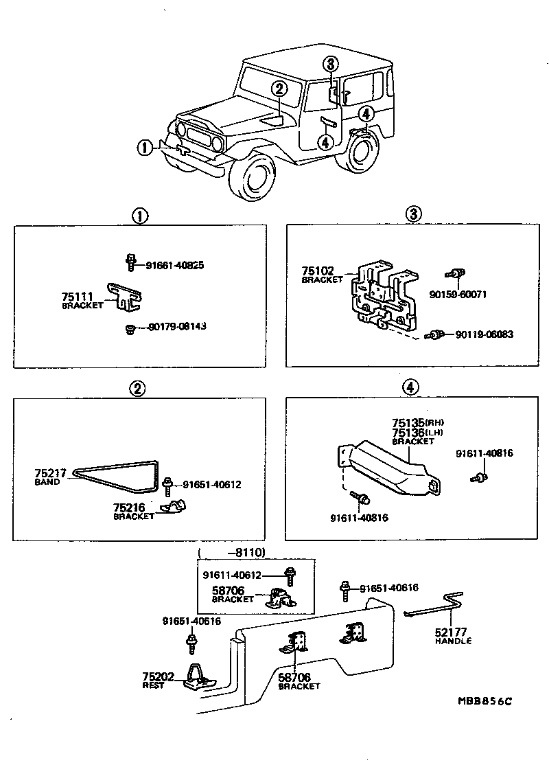 Toyota 75101-60011 BRACKET, FRONT LICENSE PLATE