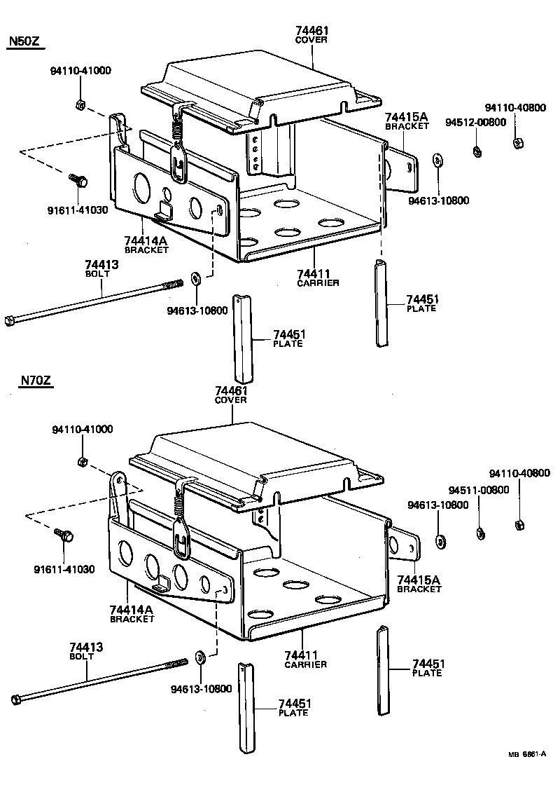 74404-25030 CLAMP, BATTERY HOLD DOWN product image